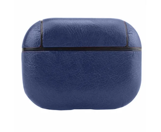 Кожаный футляр Leather series для наушников AirPods Pro Синий