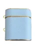 Кожаный футляр Suitcase для наушников AirPods 1/2 Blue