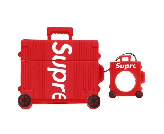 Силіконовий футляр Brand для навушників AirPods 3+ кільце Supreme red