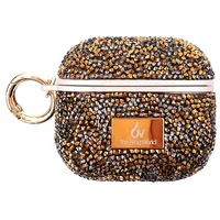 TPU чехол Bling World Rock Diamond для наушников AirPods 1/2 Золотой