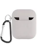 Силіконовий футляр з мікрофіброю для навушників Airpods 1/2 Сірий / Stone