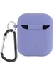 Силіконовий футляр з мікрофіброю для навушників Airpods 1/2 Сірий / Lavender Gray