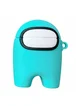 Силиконовый футляр Among Us для наушников AirPods 1/2 + кольцо Бирюзовый