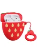 Силиконовый футляр Smile Fruits series для наушников AirPods strawberry