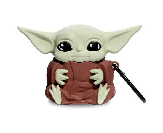 Силиконовый футляр Star Wars Force для наушников AirPods 1/2 + карабин Baby Yoda