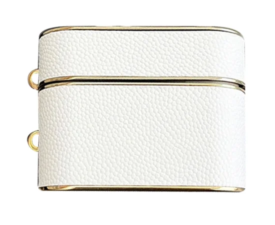 Кожаный футляр Suitcase для наушников AirPods Pro / Pro 2 White