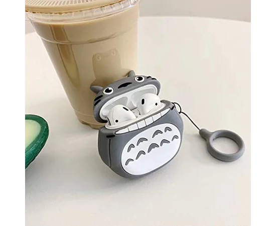 Силиконовый футляр Cartoons&Heroes для наушников AirPods 1/2 + кольцо Тоторо