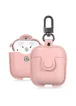 Кожаный футляр Leather bag для наушников AirPods Розовый