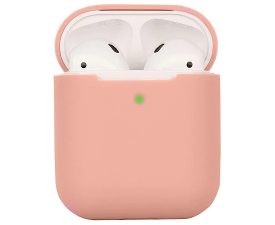 Силиконовый футляр для наушников AirPods 1/2 Розовый / Pink