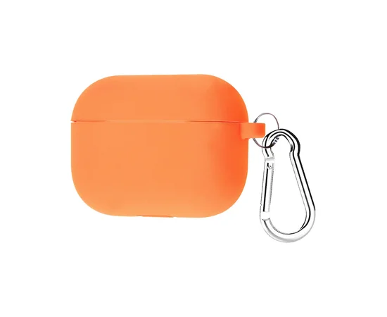 Силиконовый футляр с карабином для наушников AirPods Pro Оранжевый / Vitamin C