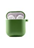 Силіконовий футляр з мікрофіброю для навушників Airpods 1/2 М'ятний / Mint