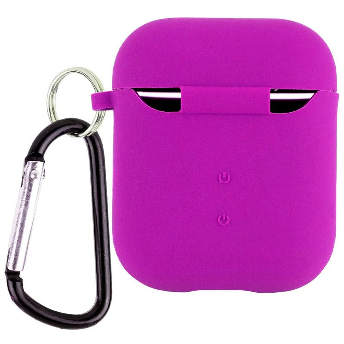 Силіконовий футляр з мікрофіброю для навушників Airpods 1/2 Фіолетовий / Grape