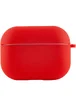 Силиконовый футляр с микрофиброй для наушников Airpods Pro Красный / Red