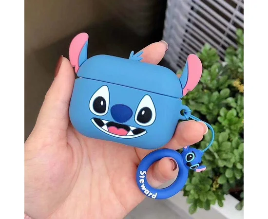 Силиконовый футляр Cartoons&Heroes для наушников AirPods 3 + кольцо Стич