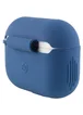 Силиконовый футляр New с карабином для наушников Airpods Pro Синий / Navy blue
