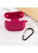 Силиконовый футляр New с карабином для наушников Airpods Pro Бордовый / Maroon