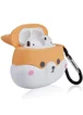 Силиконовый футляр Dogs для наушников AirPods 1/2 Corgi head / Рыжий