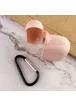 Силиконовый футляр New с карабином для наушников Airpods Pro Розовый / Pink Sand