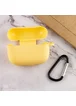 Силиконовый футляр New с карабином для наушников Airpods Pro Желтый / Yellow