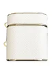 Кожаный футляр Suitcase для наушников AirPods 1/2 White