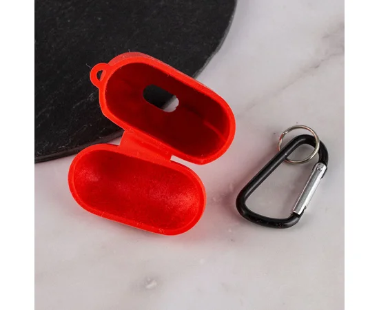 Силіконовий футляр з мікрофіброю для навушників Airpods 1/2 Червоний / Red