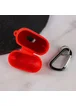Силіконовий футляр з мікрофіброю для навушників Airpods 1/2 Червоний / Red