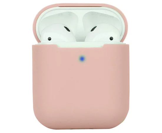 Силиконовый футляр для наушников AirPods 1/2 Розовый / Pink Sand