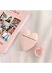 Силиконовый футляр Lucky Heart series для наушников AirPods2 + кольцо Розовый