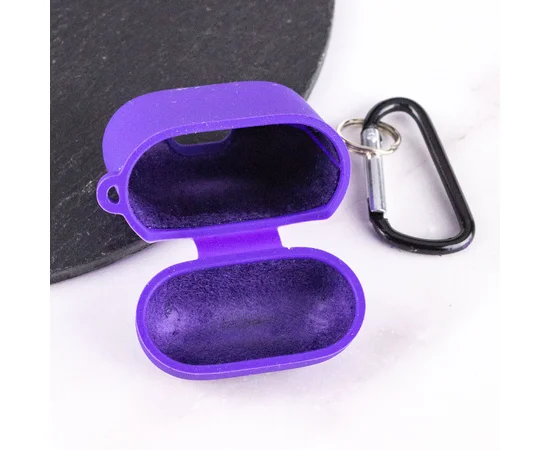 Силіконовий футляр з мікрофіброю для навушників Airpods 1/2 Фіолетовий / Ultra Violet