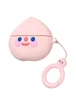 Силиконовый футляр Smile Fruits series для наушников AirPods Peach 2