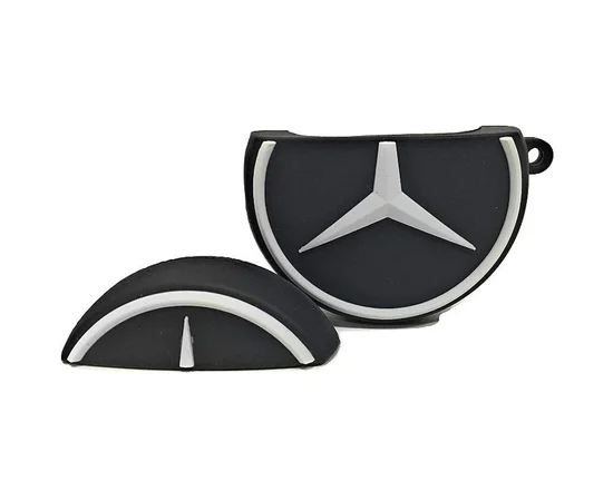 Силиконовый футляр Brand для наушников AirPods 1/2 + карабин Mercedes