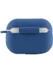 Силиконовый футляр New с карабином для наушников Airpods Pro Синий / Navy blue
