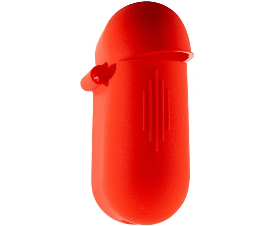 Силиконовый футляр New с карабином для наушников Airpods 1/2 Красный / Red