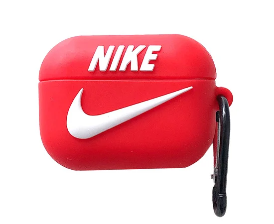 Силиконовый футляр Brand для наушников AirPods Pro + карабин Nike Red