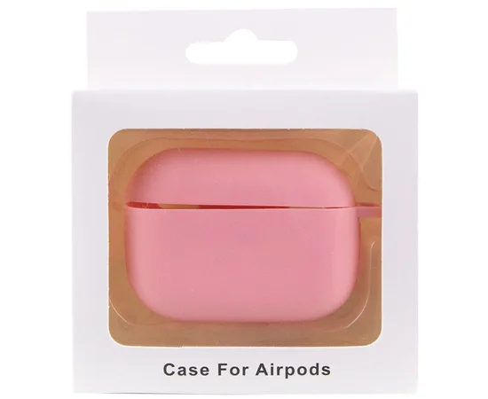 Силиконовый футляр New с карабином для наушников Airpods Pro Розовый / Light pink
