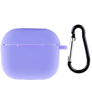 Силіконовий футляр для навушників AirPods 3 Бузковий / Dasheen