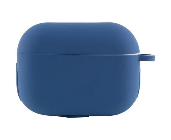 Силиконовый футляр New с карабином для наушников Airpods Pro Синий / Navy blue