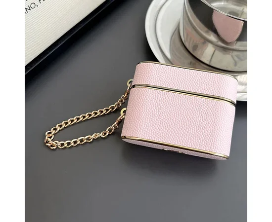 Кожаный футляр Suitcase для наушников AirPods 3 Pink