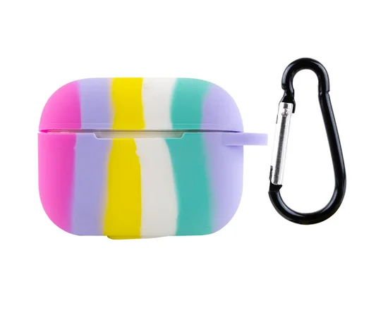 Силиконовый футляр Colorfull для наушников AirPods Pro Темно-розовый / Сиреневый