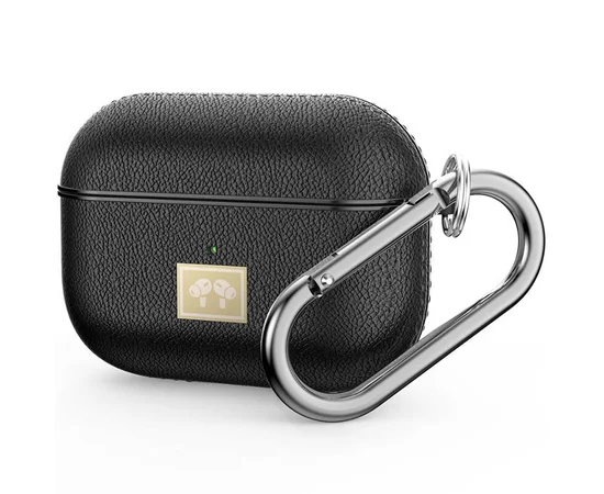TPU футляр Leather Type для наушников AirPods Pro Черный