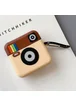 Силиконовый футляр Logo series для наушников AirPods 1/2 + карабин Instagram