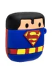 Силиконовый футляр Marvel & DC series для наушников AirPods + кольцо Супермен/Синий