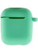 Силиконовый футляр New с карабином для наушников Airpods 1/2 Зеленый / Spearmint