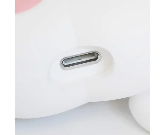 Силиконовый футляр Paw для наушников AirPods + кольцо Белый