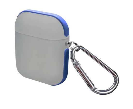 TPU футляр Matte Type для наушников AirPods 1/2 Синий / Черный