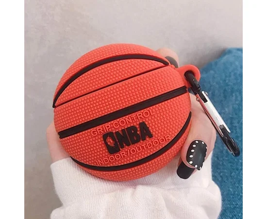 Силиконовый футляр Brand для наушников AirPods 1/2 + карабин NBA