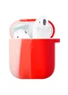 Силиконовый футляр Colorfull для наушников AirPods 1/2 Розовый / Красный