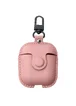 Кожаный футляр Leather bag для наушников AirPods Розовый