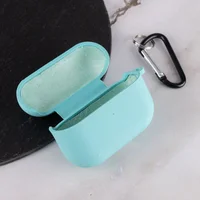 Силиконовый футляр с микрофиброй для наушников Airpods Pro Бирюзовый / Marine Green