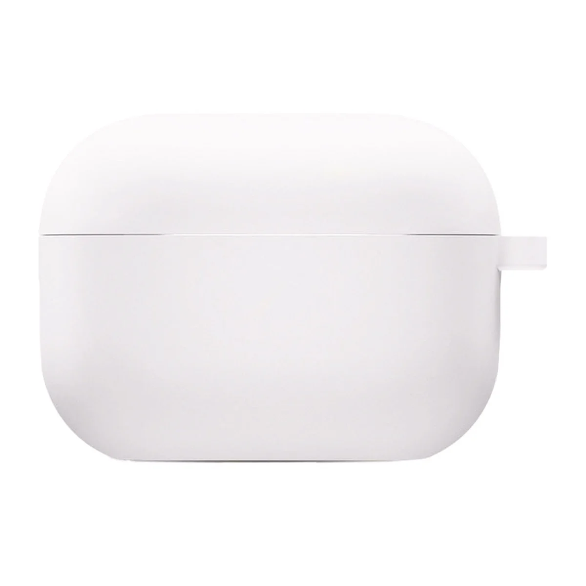 Силиконовый футляр с микрофиброй для наушников Airpods Pro Белый / White